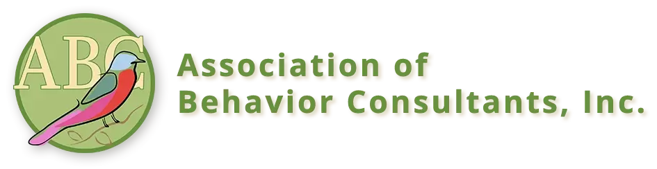 Association of Behavior Consultants, Inc. logo featuring a colorful bird perched on a branch with the letters ABC in the background